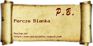Percze Bianka névjegykártya