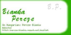 bianka percze business card